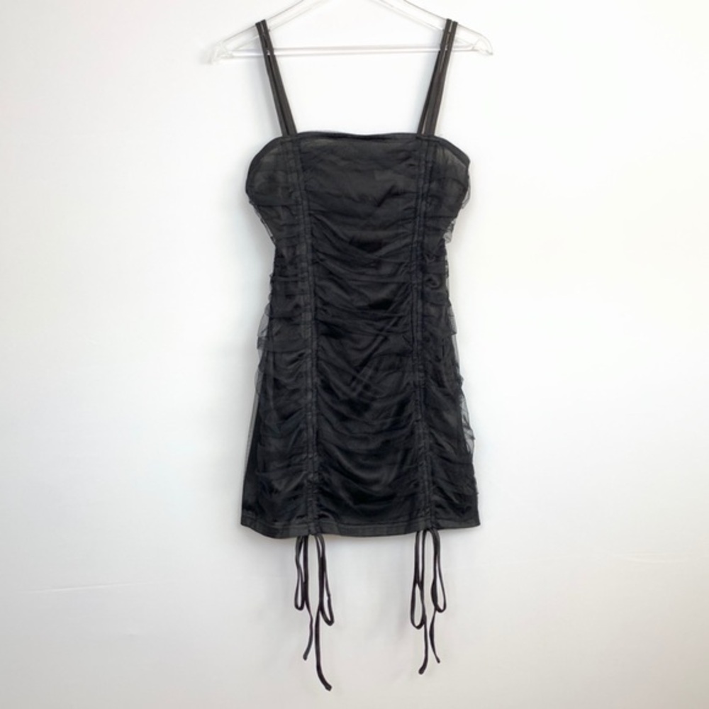 NEW Love & Harmony Black Sheer Mini Dress L14
